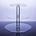 Utenlid Acrylic 3-Tier Round Stacked Party Cupcake Stand with Stable Screw-On Pillars - Tiered Cupcake Stand/Cupcake Tower