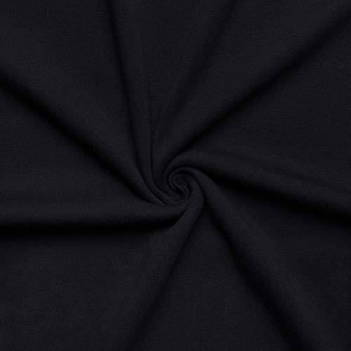 Sixother Black Tunic Hoodie for Women, Easy Fit Novelty Trendy Classic Petite Blouse for Fall Baggy Unique Semi-Formal Career Tops with Button XL Casual Blusas De Mujer De Moda En Oferta