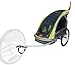 Allen Sports Premier 2-Child Aluminum Bike Trailer/Racing Stroller, Green/Grey