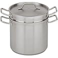 Royal Industries Double Boiler with Lid, 8 qt, 9.4" x 7.5" HT, Stainless Steel, Commercial Grade - NSF Certified