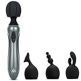 IMO AV Massager - Multi-speed Wireless Power Wand Vibrator - Handheld Electric Massagers (Grey)