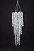 FlavorThings Diamante Duo Delight Chandelier,Multi Shaped Beaded Faux Crystal Iridescent Chandelier,Chandelier for Wedding Centerpieces and Party Event Home Decorations,10.25