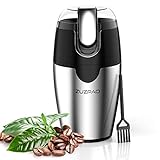 ZUZPAO Electric Coffee Grinder, 200W Stainless Steel Blade Spice Grinder Mills, 2.5 Ounce Capacity Fast Grinding for Coffee Beans, Seeds, Herbs, Pepper, Grains, and Nut