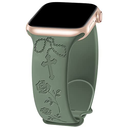 Bandiction Compatible with Apple Watch Series 3 38mm Series 5 40mm iWatch Bands 38mm 40mm 41mm, Soft Silicone Sport Replacement Strap Compatible for iWatch SE 3 Series 11 10 9 8 7 6 5 4 3 2 1 Ultra 3
