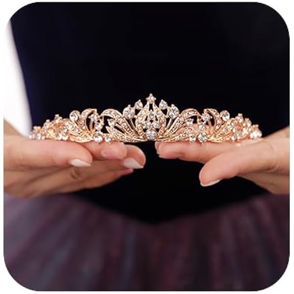 Amazon.com: Yheahin Glitter Crystal Tiara for Women Bridal  display picture 1
