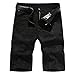BISHUIGE Men's Cotton Class-Fit Flat Front Belted Casual Shorts