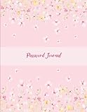 Password Journal: Pink Blossom Flowers, The Personal Internet Address & Password Log Book with Tabs Alphabetized, Large Print Password Book 8.5