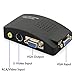 eSynic RCA Composite AV S-Video to VGA Converter Box CCTV DVR PC Laptop to TV Projector VGA Input to VGA Output Video Converter Adapter