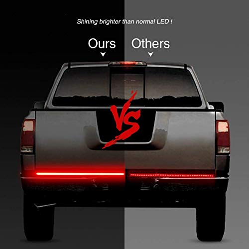 NBWDY 60 Inch 450 LEDs Red Multi Function Truck Tailgate Light Bar Double Row LED Flexible Strip Running Turn Signal Brake Reverse Tail Light for Pickup Trailer SUV RV Van Car Towing Vehicle - Thumbnail 6