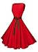 Anni Coco® Women's Classic 1950s Vintage Hepburn Dresses Red Large
