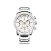 MEGIR Quartz Mens Military Casual Wrist Watch Analog Men Chronograph Waterproof Luminous Watches with Stainless Steel Band and Calendar Date, Best Gifts for Men Fashion