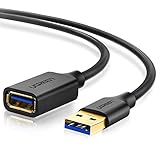 UGREEN USB Extension Cable USB 3.0 Extender Type A Male to Female Data Transfer Cord 5Gbps for Playstation, Xbox, Oculus VR, USB Flash Drive, Card Reader, Hard Drive, Keyboard, Printer, Camera (3ft)