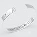 QTMY Cuff Bracelet Bangle for Mom Birthday,Remember I Love You Mom Forever and Always (Copper plated with silver)