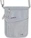 Boundless Neck Wallet with RFID Blocking - Concealed Travel Pouch & Passport Holder (Gray)
