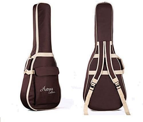 ParaCity 40"41" Inches Guitar Bag Cover Case, Dual Adjustable Acoustic Guitar Shoulders Bag Waterproof (Brown)
