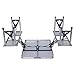 Outdoor Garden Aluminum Portable Folding Camping Picnic Table W/ 4 Seats