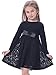Bonny Billy Girl's Casual Satin Lace Black Dress with Bow 5-6 Years