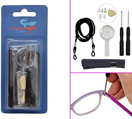 Eyeglasses Repair Tool Kit | Multi Use Repair Kit | For Eyeglasses, Sunglasses, Computers, Smartphones, Tablets, and more | Mini Travel Size| By Freedom Color