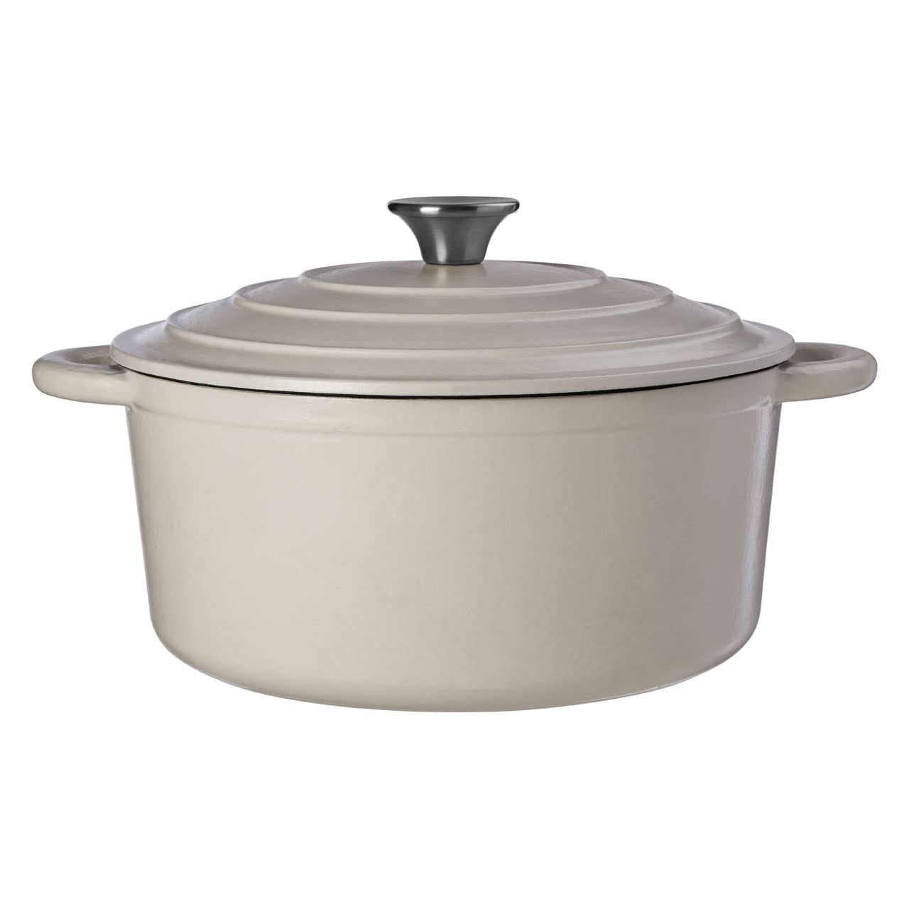 Hygge Casserole Dish, Matte White/Cream, Cast Iron, Large