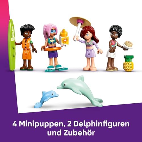 Friends Segelabenteuer Set - Spielzeug inkl. Boot mit drehbarem Segel, 4 Minipuppen und 2 Delfinfiguren sowie lustigem Zubehör - kreatives Geburtstagsgeschenk für Mädchen ab 8 Jahren - 42664