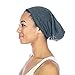 Grace Eleyae GE Sleep Caps | Grey Slap Silky Sleeping Stylish Beanie Hat Premium Quality Head cover for Curly Hair Women Soft & Smooth Sleep Caps (Large)