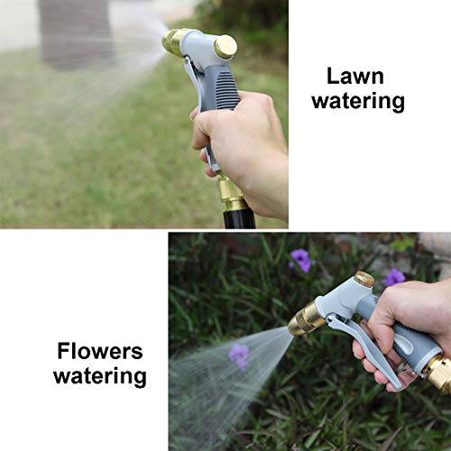 V.C.Formark Garden Hose Nozzle, Heavy Duty Metal Hose Spray Nozzle, Adjustable Multi-Function Nozzle for Hand Watering Plants & Lawn, Car Washing, Patio and Pets - Thumbnail 4