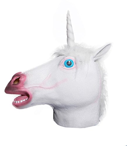 Unicorn Head Mask - Youtumall Halloween Mask Latex Brown Horse