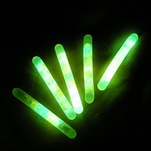 TENCHOE Float Glow Stick Night Fishing Green Fluorescent Light Diameter 4.5mm 50pcs (10bags)