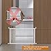 Accmor Magic Gate for Dogs, Portable Folding Pet Safety Gate Mesh Magic Gate for Dogs with Removable Hook, Pet Safety Enclosure Install Anywhere (White)