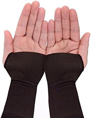 ILOLSports Compression Wrist Support Sleeve Hand Support Brace for Sports and Pain Relief(1 Pair) (s)
