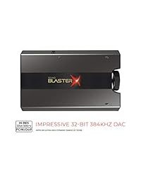 Sound BlasterX G6 Hi-Res 130dB 32bit 384kHz Gaming DAC, tarjeta de sonido USB externa con Xamp Headset Amp, Dolby Digital, 7.1 Virtual Surround Sound, Sidetone Speaker Control para PS4, Xbox One, Nintendo