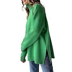 Women's Oversized Turtleneck Sweater Long Sleeve