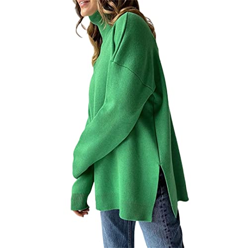 Women's Oversized Turtleneck Sweater Long Sleeve