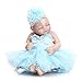 Pinky Lifelike 26cm 10 inch Mini Reborn Baby Dolls Full Body Hard Vinyl Silicone Realistic Looking Newborn Baby Girl Doll Reborn Dolls with a Pacifier Cute Child Birthday and Xmas Gift