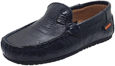 Andago by Venettini Boy's Blake Crocodile Leather Patent Back Slip On Moccasin Loafer 33 M EU/ 2 M US Little Kid