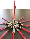 Light Saber Pencil Eraser Party Favors, 24 pack of Blue and Red Pencil with 3D Eraser