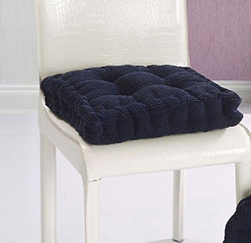 TMJJ Square Floor Cushions Seating Cushion for Office Dining Chair Indoor Outdoor Japanese Tatami Pillows,19.7" x 19.7",Navy Blue