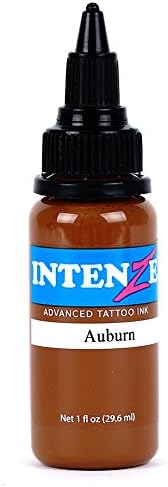 IntenzeAuburn Tattoo Ink 1oz with Excellent Long-Lasting Opacity, Made in USA, Exceptional Skin Coverage, Sterilized and Direct from The Manufacturer.