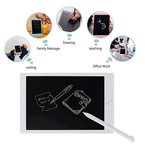 Coxtnbio 10 inch LCD Writing Tablet, Doodle Board Digital Graphics Tablet Kids Drawing Board with Lock & Stylus & Erase Button | Harmless to Eyes | Great for Kids (Pure White) - Thumbnail 4
