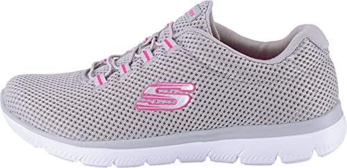 Donna Summits 12985 Scarpe da ginnastica, Gray Mesh/ Hot Pink Trim, 39 EU
