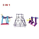 TwitterPlaza 3 In 1 Seesaw Climbing Stand For Finger Monkey Baby Monkey Gym Jungle Swing