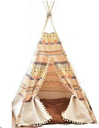 THAI Pet Teepee Handmade Size M, 48 x 48 x 80 cm TP032 Pet teepee, Dog teepee, Cat teepee, Cat bed, Dog bed, Dog tent and Dog house FREE pet toy for all purchase! Pet toy made from 100% cotton