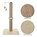 Akarden Cat Scratching Post, 360 Degree Rotating Cat Claw Scratcher with Hanging Ball, Cat Furniture, Soft Smooth Plush, 26.3'' in Height