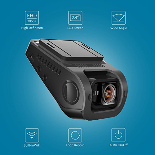 Pruveeo 212Q Dash Cam 4K Ultra Full HD with WiFi, Dash Camera for Cars with OmniVision 4689 Video Sensor