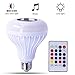 Canmox LED MUSIC BULB SPEAKER- Multi-color changing LED light bulb with Built-in Stereo Speaker connected by Bluetooth/wireless