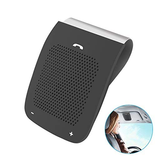 APEKX Hands-Free Bluetooth in-car Speakerphone, Wireless Car Kits Sun Visor Speaker with Mic