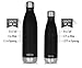 MIRA Stainless Steel Vacuum Insulated Water Bottle | Leak-Proof Double Walled Cola Shape Bottle | Keeps Drinks Cold for 24 Hours & Hot for 12 Hours (Black, 17 oz (500 ml, 0.53 qt))