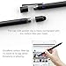 Stylus Pen, Boyata 2 in 1 Stylus Compatible for with 1.5mm Fine Copper Tip and Replaceable Mesh Tip, Rechargeable Active Stylus Digital Pencil Work Well (Black)