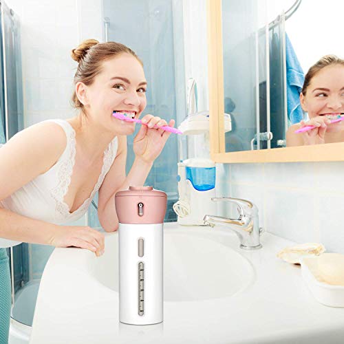 AIRERA Bottiglie da viaggio 4 in 1 a prova di perdite Set di bottigliette da viaggio per cosmetici articoli da toeletta articoli da toeletta(Rosa)