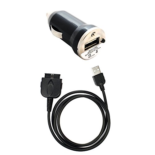 Fenzer Black USB Car Carger Data Sync Cable for Dell Axim x50 x50v x51 x51v
